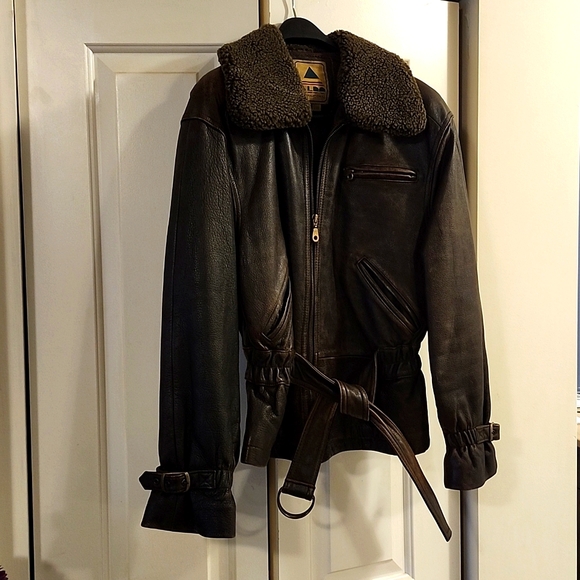 Aviator leather jacket, size L - Picture 2 of 5